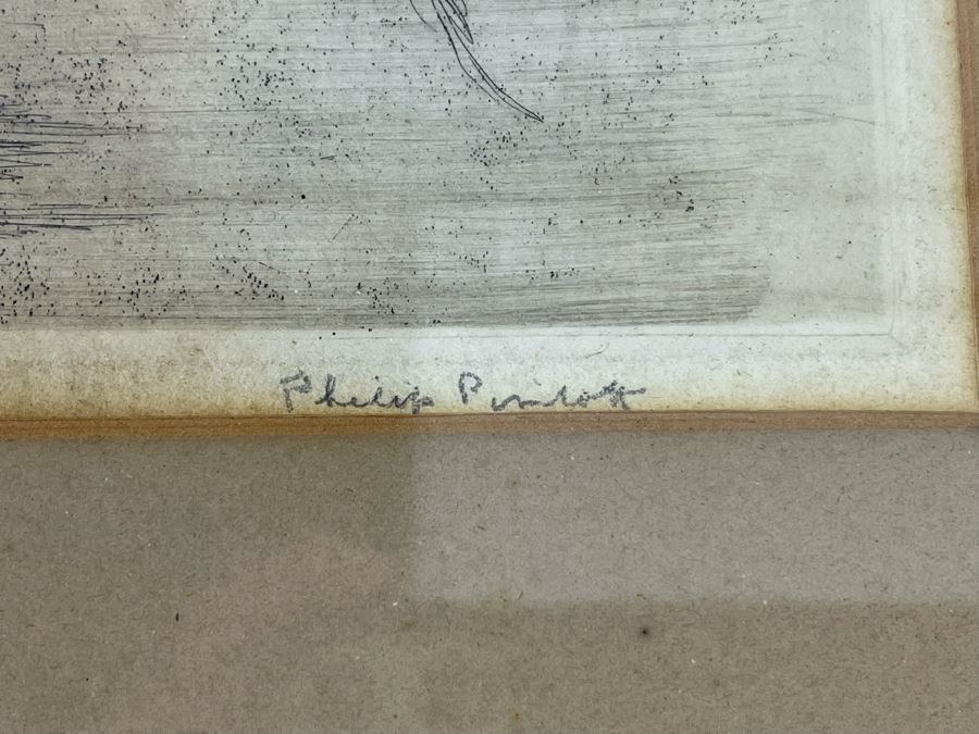 Vintage Framed Philip Pimlott Etching Of London Bridge 13 X 16 [Photo 7]