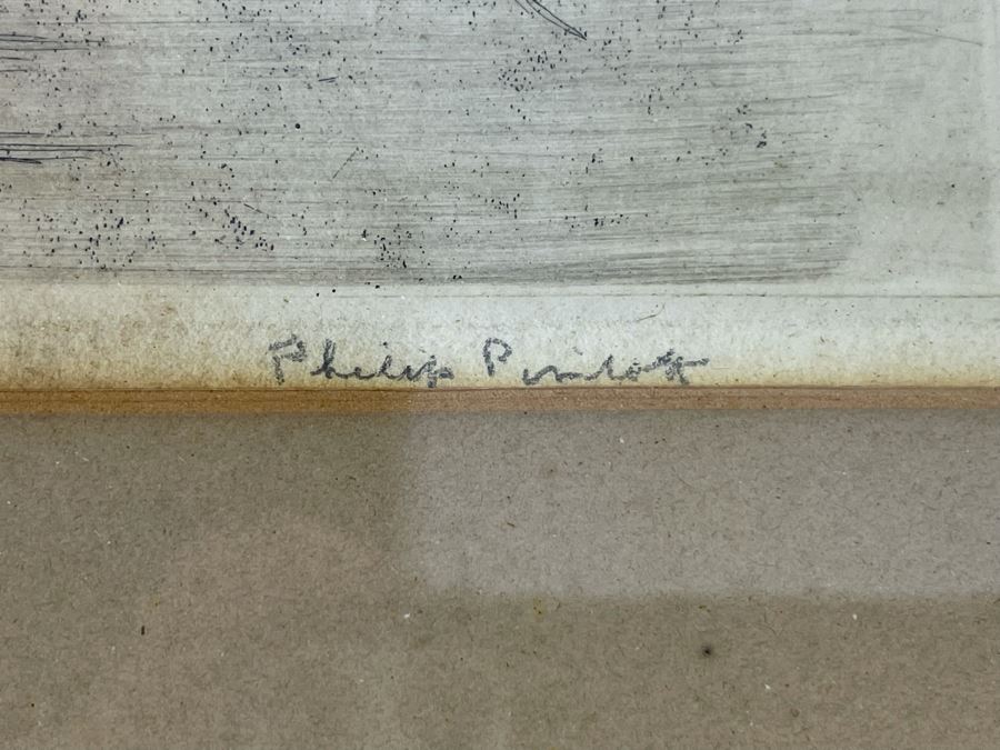 Vintage Framed Philip Pimlott Etching Of London Bridge 13 X 16 [Photo 8]