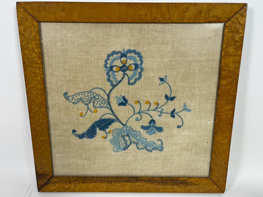 Antique Framed Embroidery 19 X 18 [Photo 2]