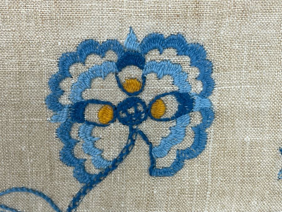 Antique Framed Embroidery 19 X 18 [Photo 5]