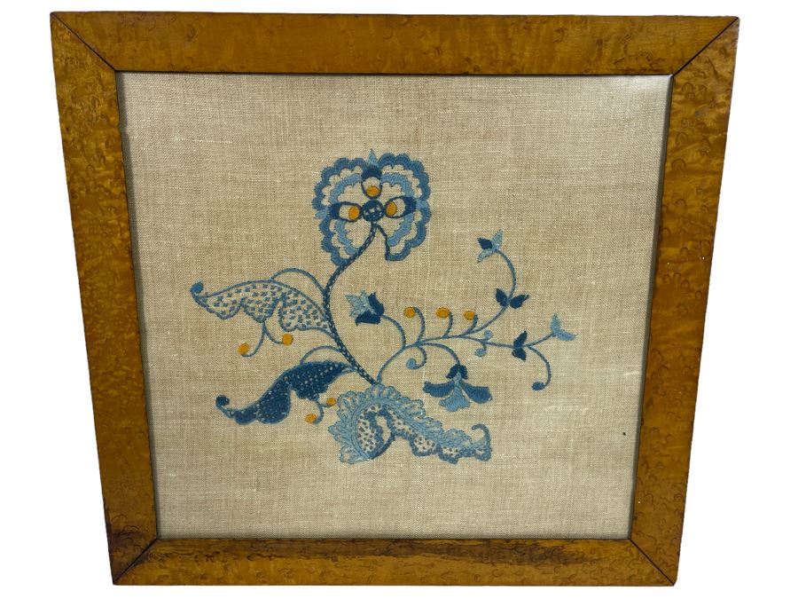 Antique Framed Embroidery 19 X 18 [Photo 1]