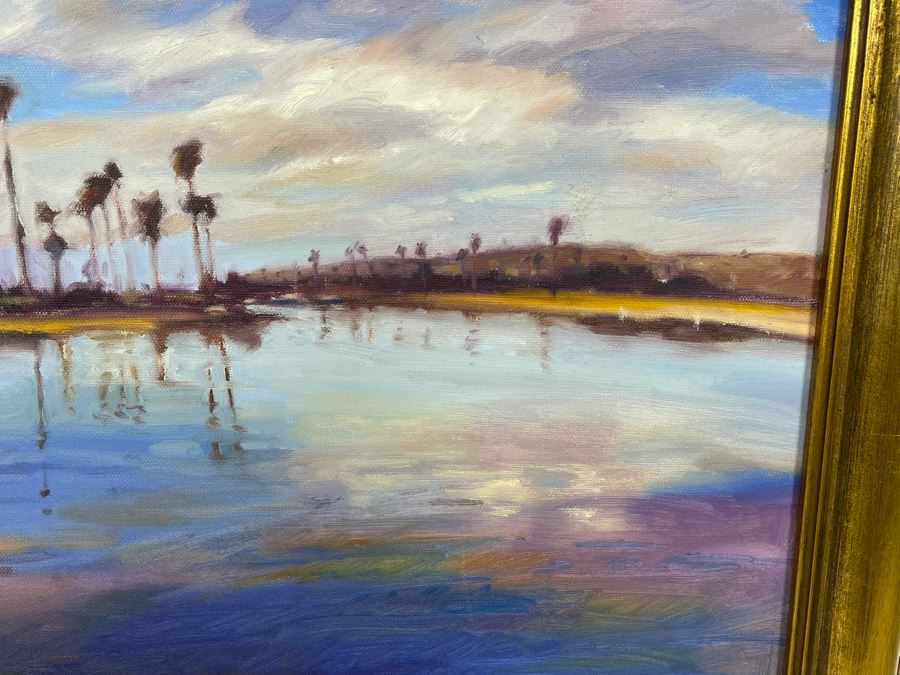 Peggy Fischbeck Original Oil Painting Of Mission Bay Framed Signed M Fischbeck 20 X 24 [Photo 7]