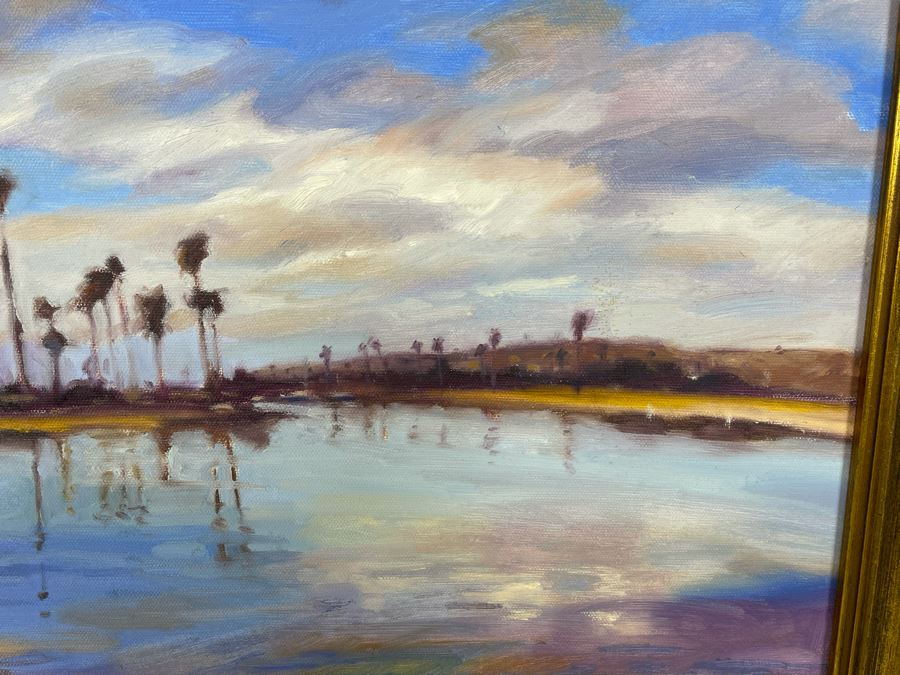 Peggy Fischbeck Original Oil Painting Of Mission Bay Framed Signed M Fischbeck 20 X 24 [Photo 6]