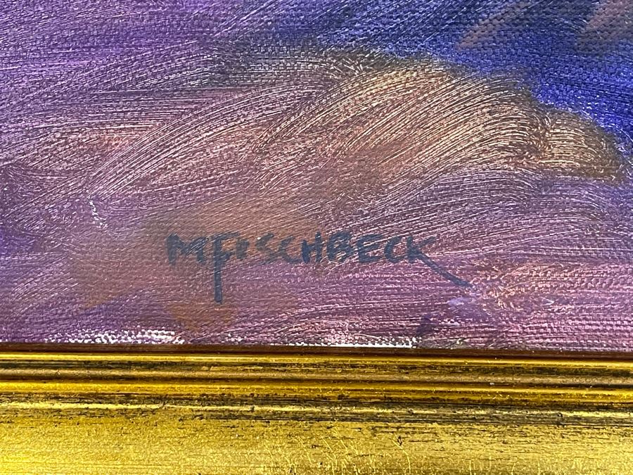 Peggy Fischbeck Original Oil Painting Of Mission Bay Framed Signed M Fischbeck 20 X 24 [Photo 8]