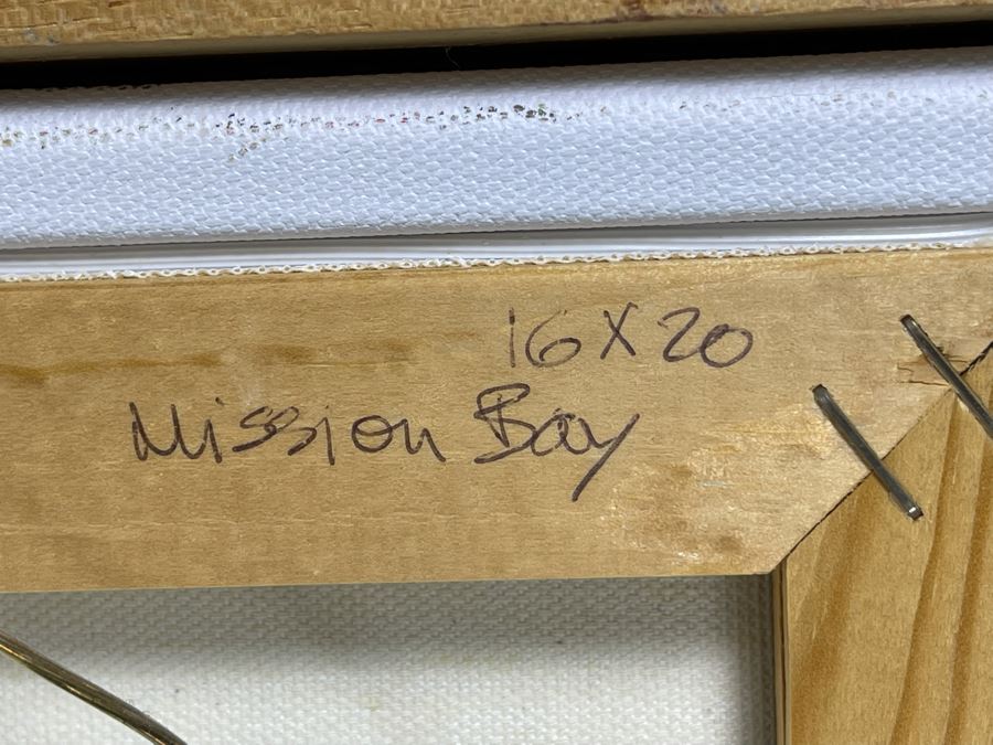 Peggy Fischbeck Original Oil Painting Of Mission Bay Framed Signed M Fischbeck 20 X 24 [Photo 10]