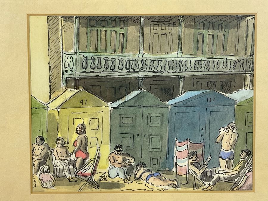 Original Pen And Ink Drawing Framed Unsigned 11.5 X 10 [Photo 4]