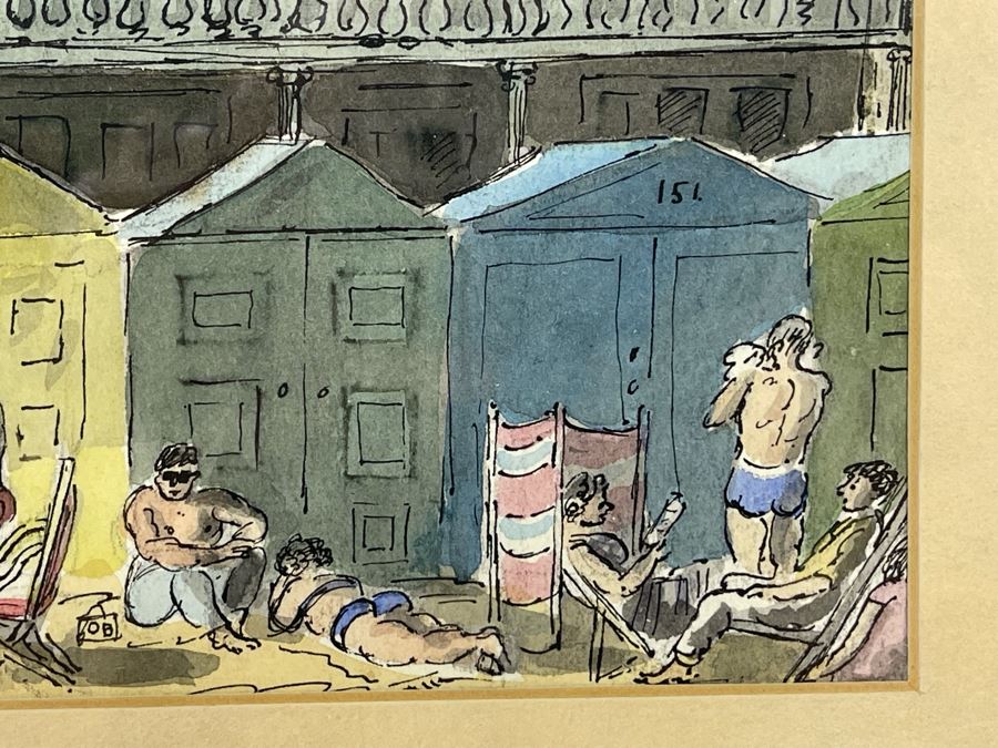 Original Pen And Ink Drawing Framed Unsigned 11.5 X 10 [Photo 6]