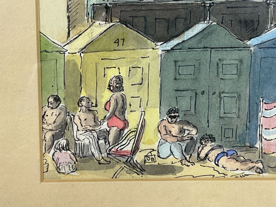 Original Pen And Ink Drawing Framed Unsigned 11.5 X 10 [Photo 5]