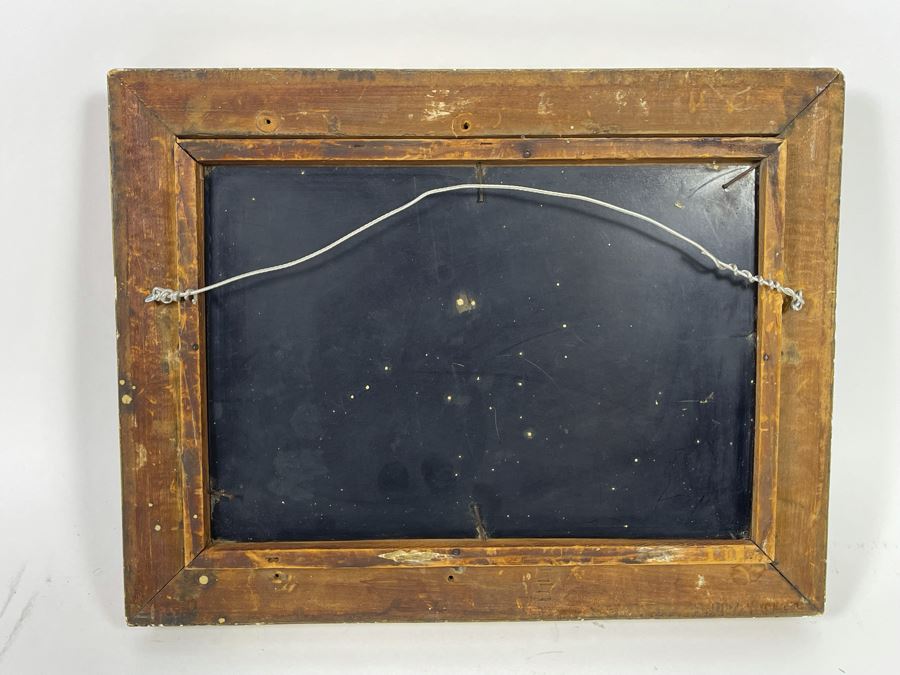 Antique Still Life Painting On Metal With Antique Gilt Wooden Frame 13.5 X 10.5 [Photo 10]