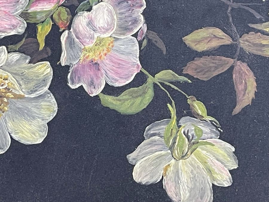 Antique Still Life Painting On Metal With Antique Gilt Wooden Frame 13.5 X 10.5 [Photo 8]