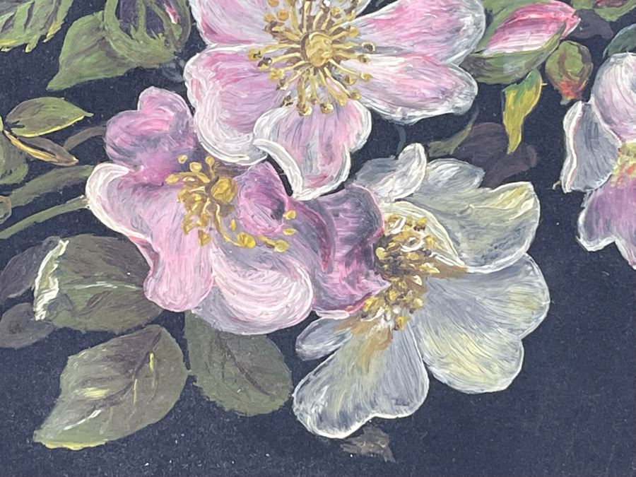 Antique Still Life Painting On Metal With Antique Gilt Wooden Frame 13.5 X 10.5 [Photo 7]