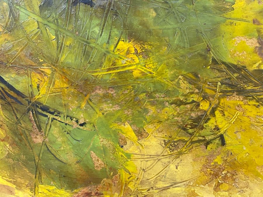 Original Dorothy Schackelford 1962 Abstract Oil Painting Titled 'Autumn Landscape' Framed 24.5 X 21.5 [Photo 8]