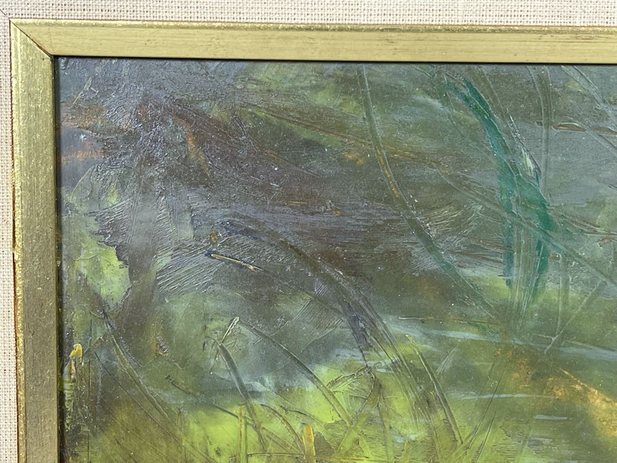 Original Dorothy Schackelford 1962 Abstract Oil Painting Titled 'Autumn Landscape' Framed 24.5 X 21.5 [Photo 7]