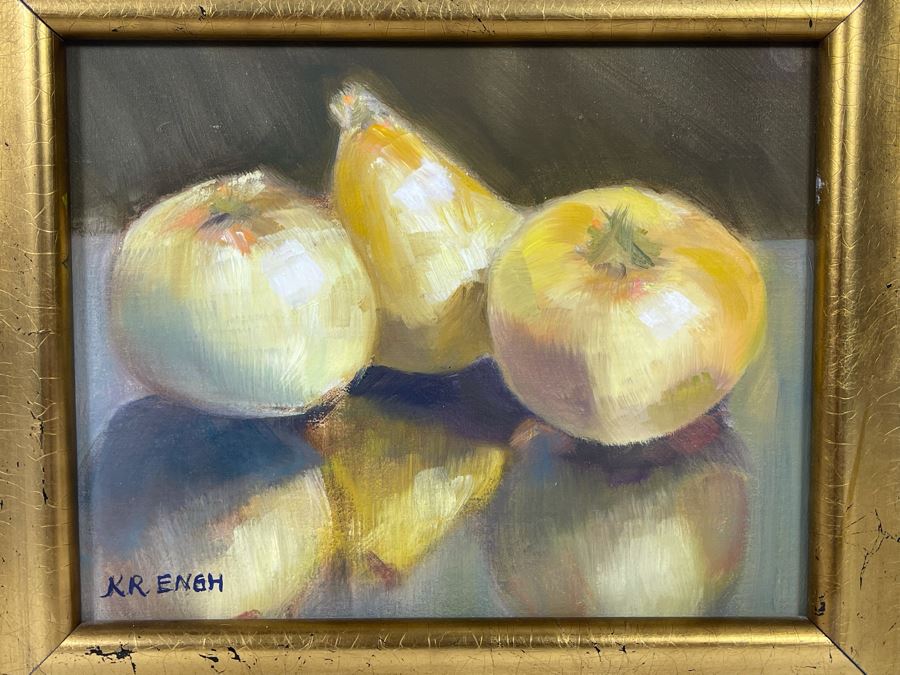 K. R. Engh Original Still Life Painting Framed 16 X 13.5 [Photo 4]
