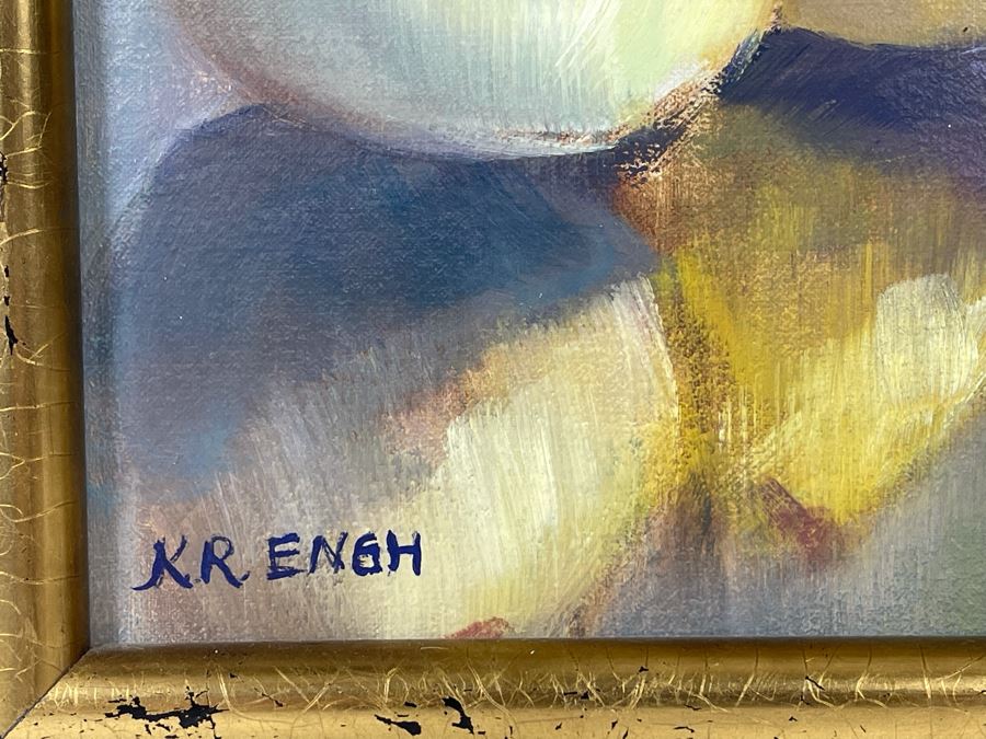 K. R. Engh Original Still Life Painting Framed 16 X 13.5 [Photo 8]