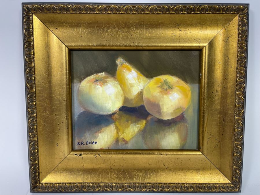 K. R. Engh Original Still Life Painting Framed 16 X 13.5 [Photo 2]