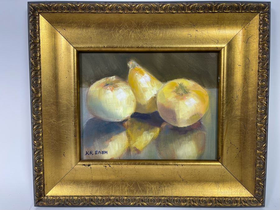 K. R. Engh Original Still Life Painting Framed 16 X 13.5 [Photo 3]