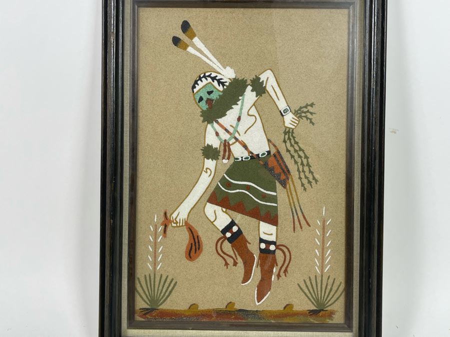 Freddie Nelson Sand Painting Of Yeibe Chai 11 X 15 [Photo 3]