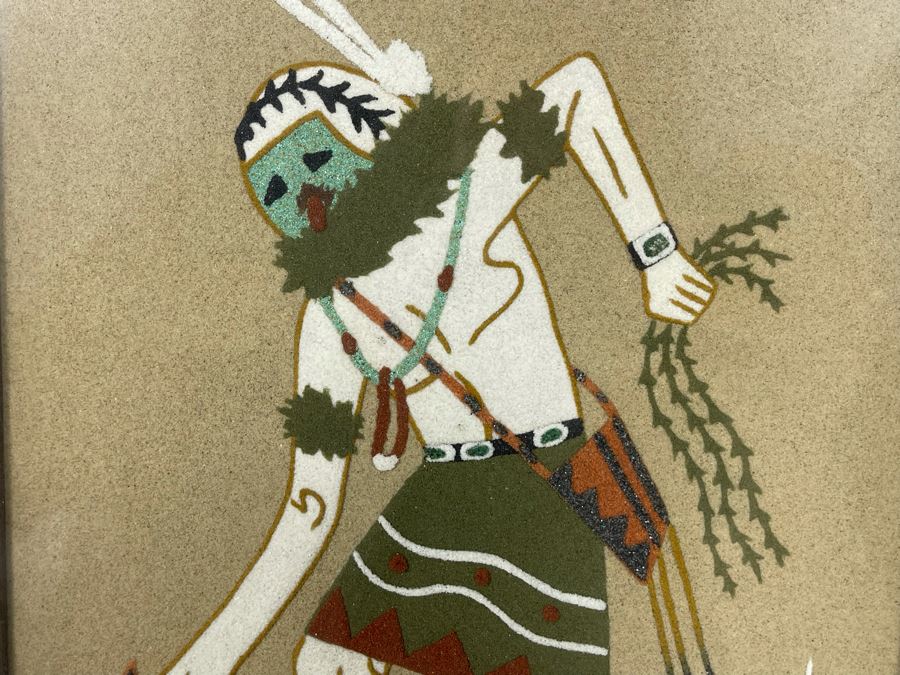 Freddie Nelson Sand Painting Of Yeibe Chai 11 X 15 [Photo 4]