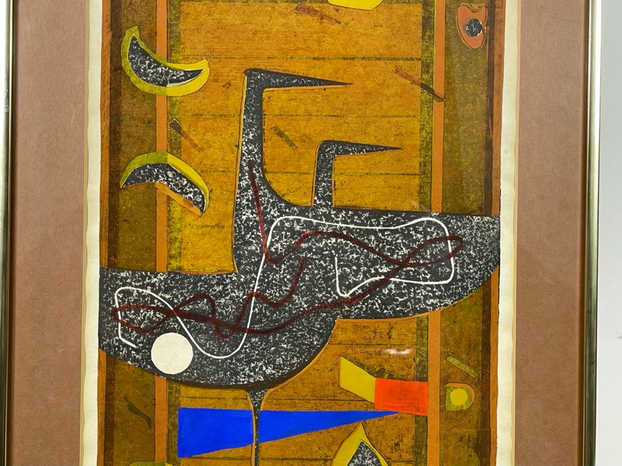 Signed Japanese Woodblock Print By Yoshiharu Kimura Framed 16 X 24 [Photo 4]