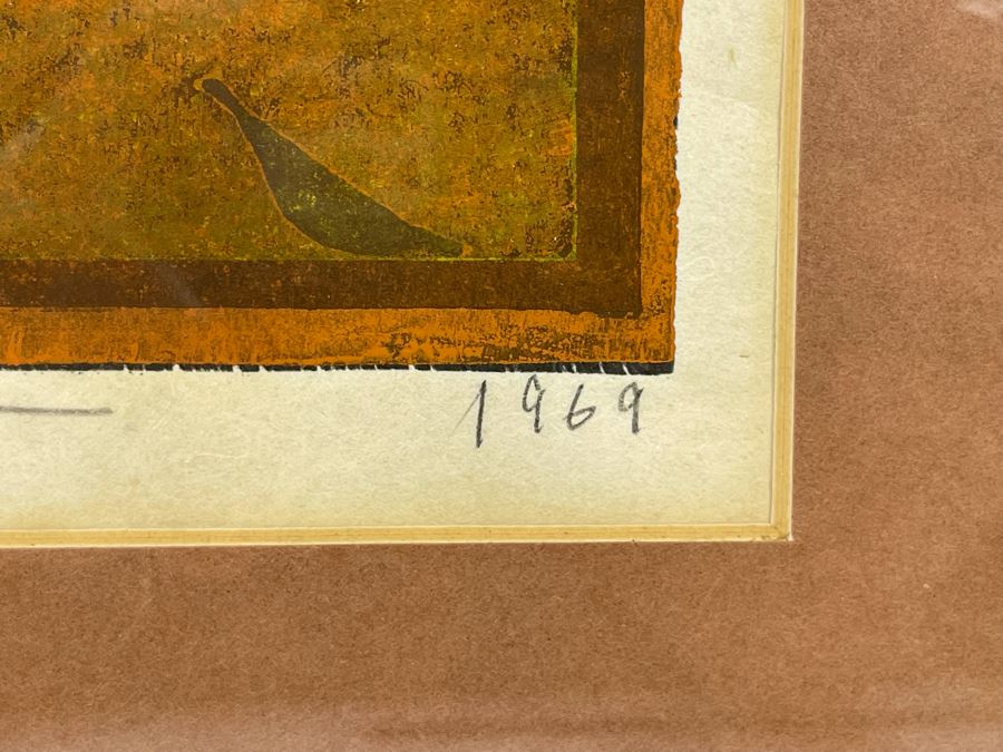 Signed Japanese Woodblock Print By Yoshiharu Kimura Framed 16 X 24 [Photo 9]