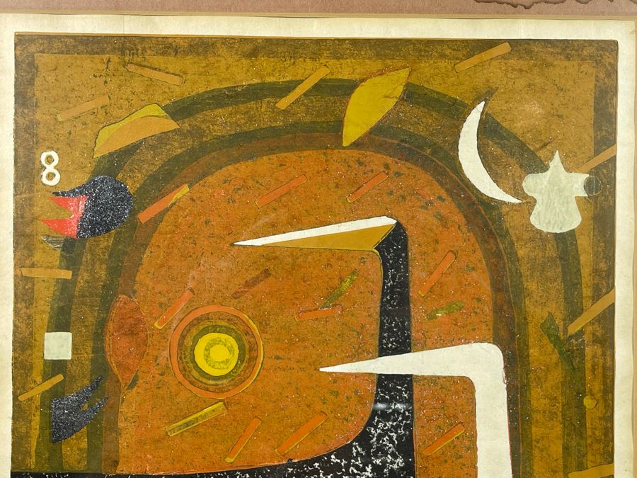 Signed Japanese Woodblock Print By Yoshiharu Kimura Framed 16 X 24 [Photo 8]