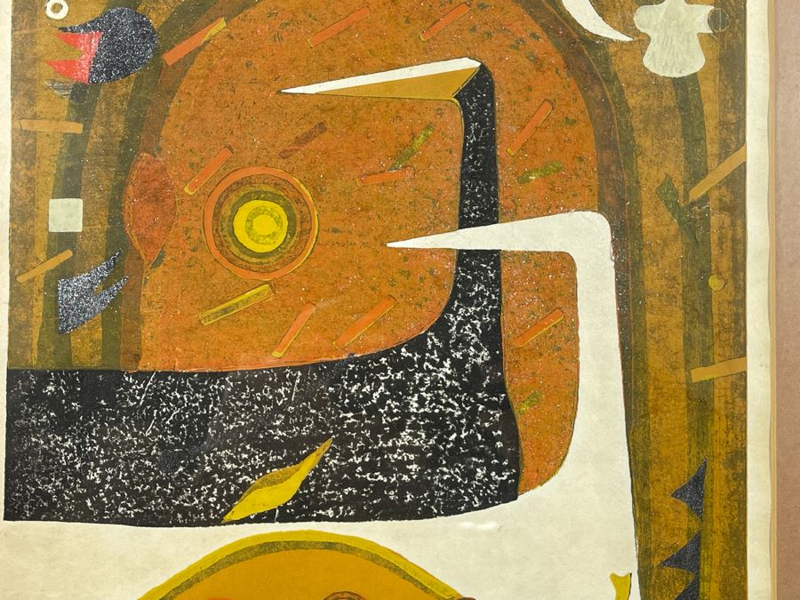 Signed Japanese Woodblock Print By Yoshiharu Kimura Framed 16 X 24 [Photo 7]