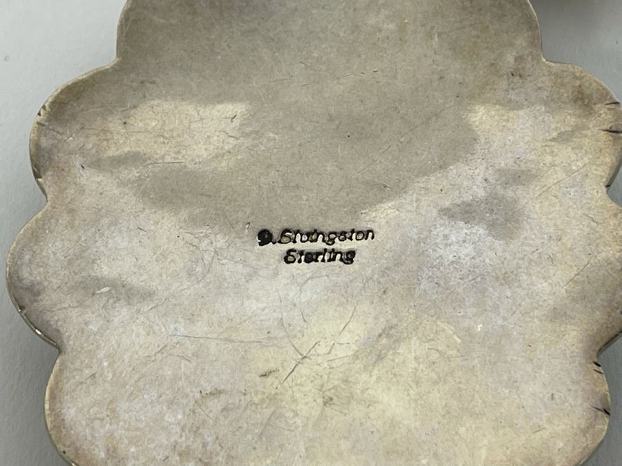 Signed Native American Sterling Silver Turquoise Pendant With Sterling Silver Necklace 81.9g [Photo 10]