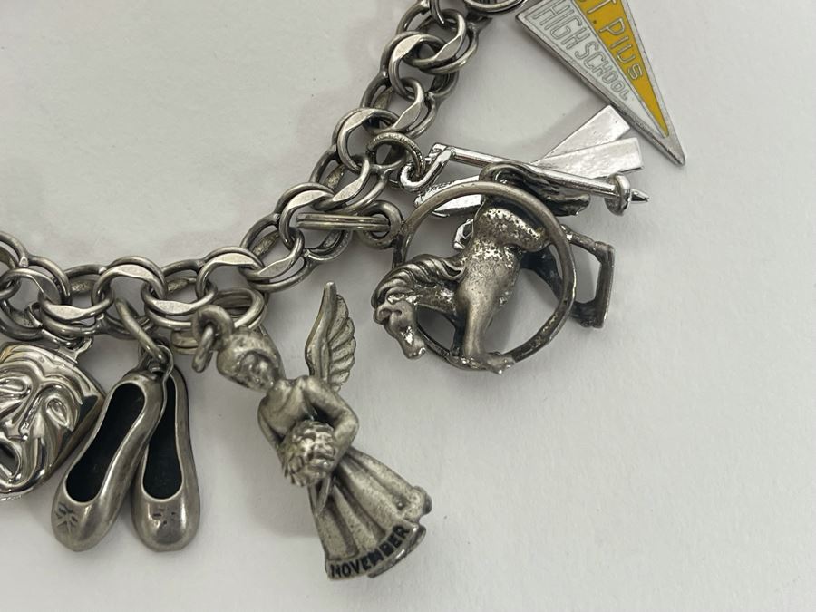Vintage Sterling Silver Charm Bracelet 63.9g [Photo 7]