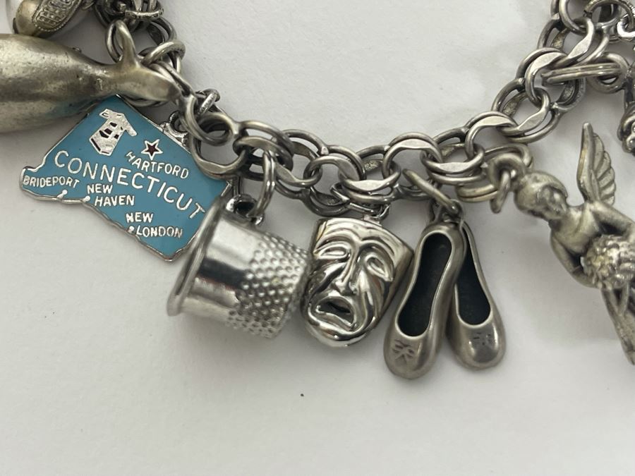 Vintage Sterling Silver Charm Bracelet 63.9g [Photo 6]