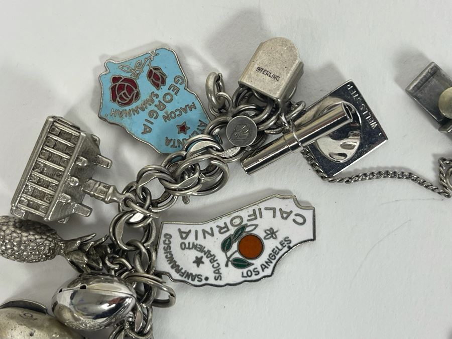 Vintage Sterling Silver Charm Bracelet 63.9g [Photo 4]
