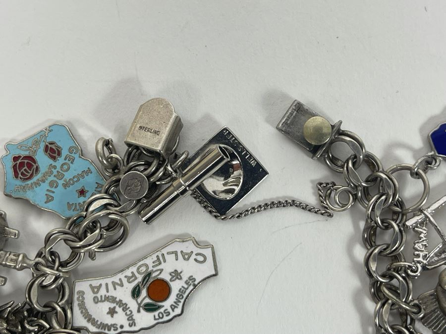 Vintage Sterling Silver Charm Bracelet 63.9g [Photo 10]