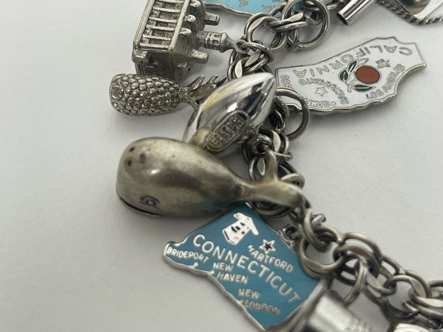 Vintage Sterling Silver Charm Bracelet 63.9g [Photo 5]