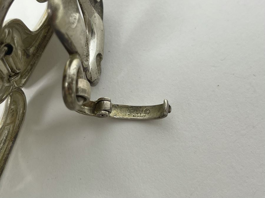 Vintage Modernist Sterling Silver Bracelet By Henkel & Grosse Germany 7.5L 71.5g [Photo 8]