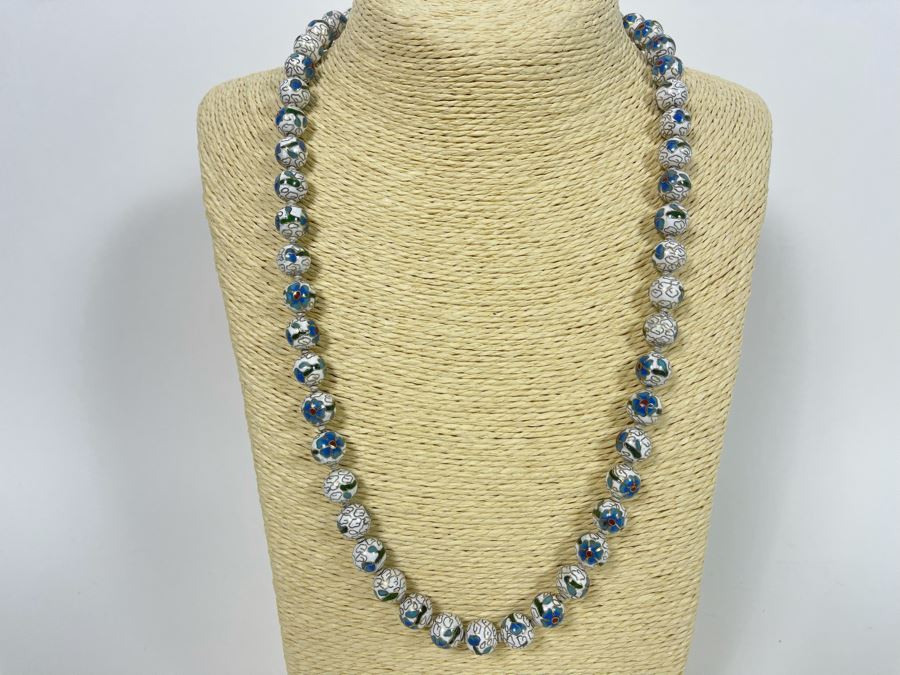 Vintage Cloisonne 24' Necklace [Photo 2]
