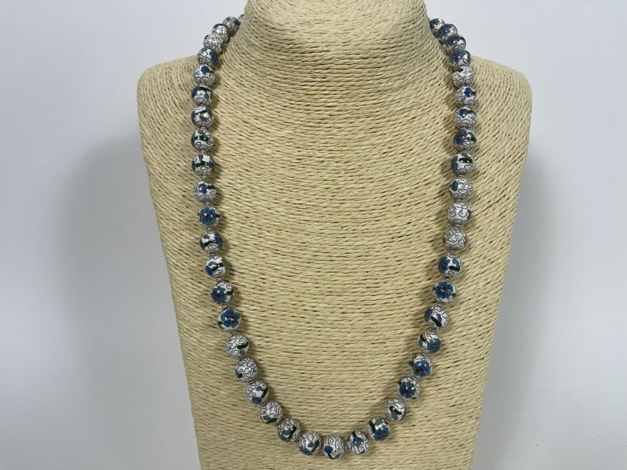 Vintage Cloisonne 24' Necklace [Photo 3]