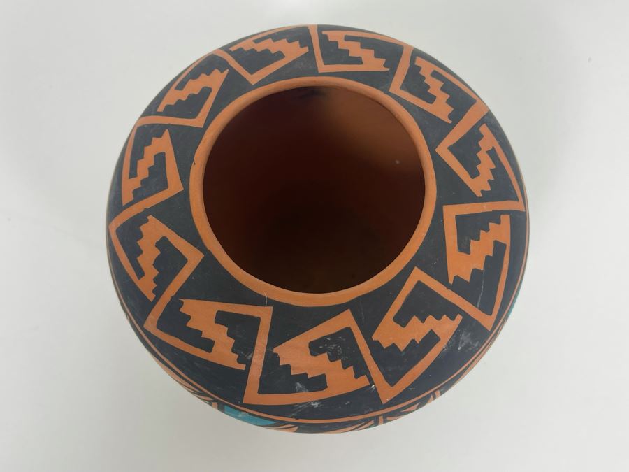 Native American Acoma Pottery Jar Signed R.S. 6.5W X 5.5H [Photo 6]