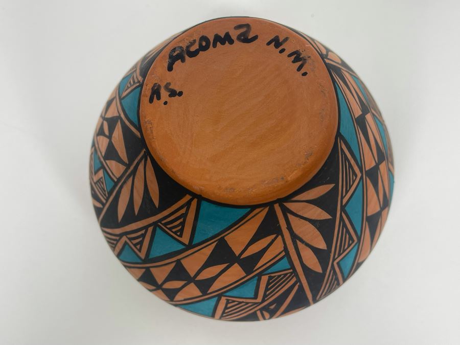 Native American Acoma Pottery Jar Signed R.S. 6.5W X 5.5H [Photo 7]