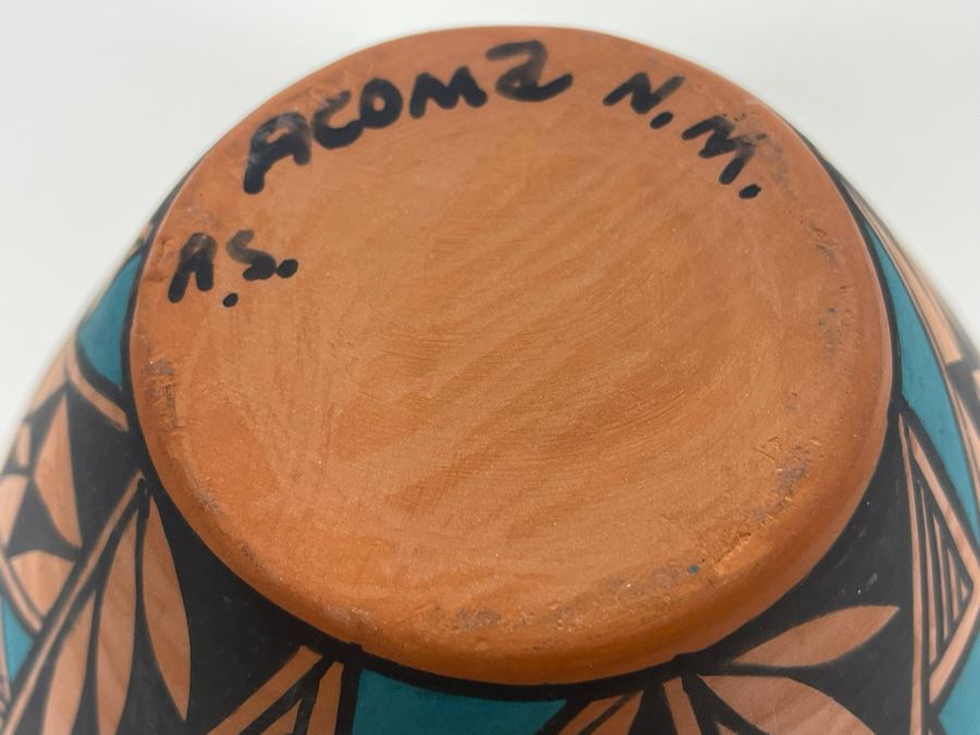 Native American Acoma Pottery Jar Signed R.S. 6.5W X 5.5H [Photo 8]