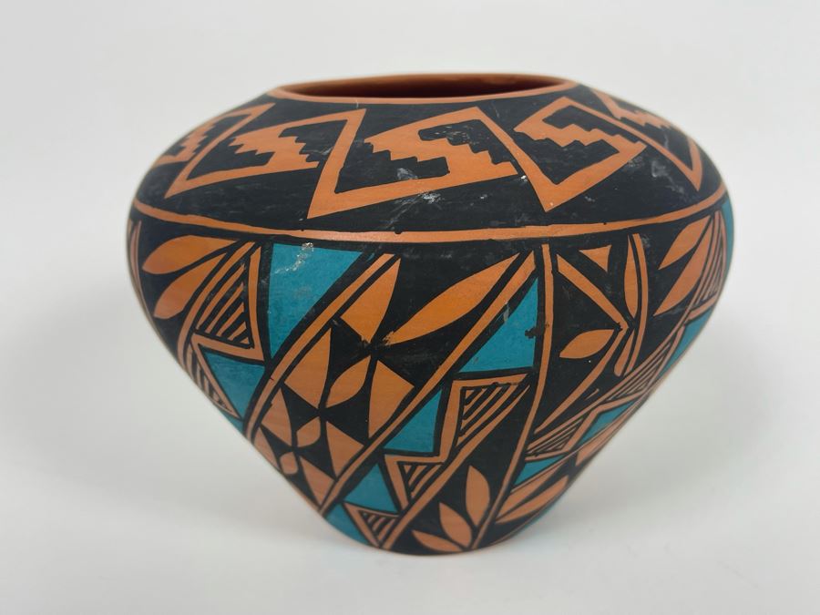 Native American Acoma Pottery Jar Signed R.S. 6.5W X 5.5H [Photo 5]