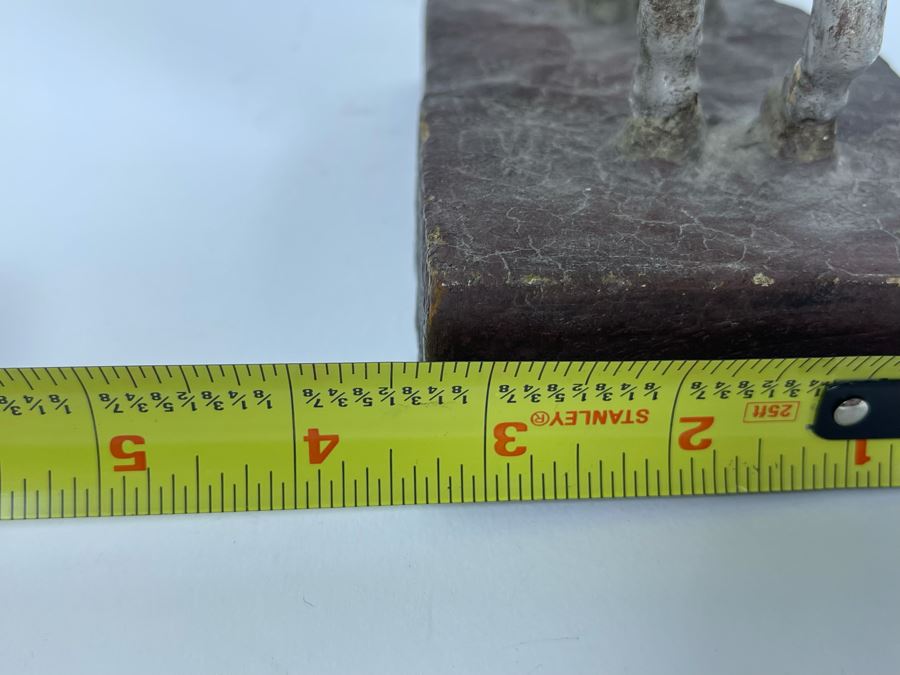 Vintage Hand-Painted Wooden Man On Horse Sculpture 5W X 3.25D X 9H [Photo 12]