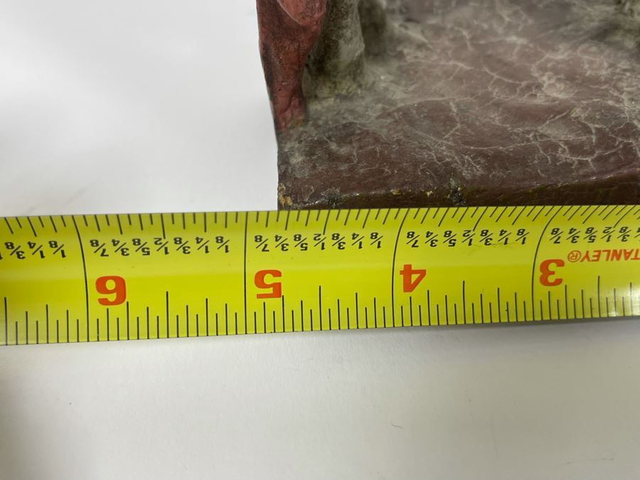 Vintage Hand-Painted Wooden Man On Horse Sculpture 5W X 3.25D X 9H [Photo 11]