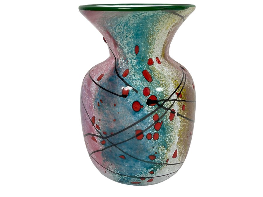 Art Glass Vase 4W X 6.5H [Photo 1]