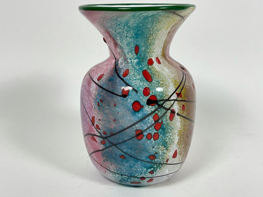 Art Glass Vase 4W X 6.5H [Photo 2]