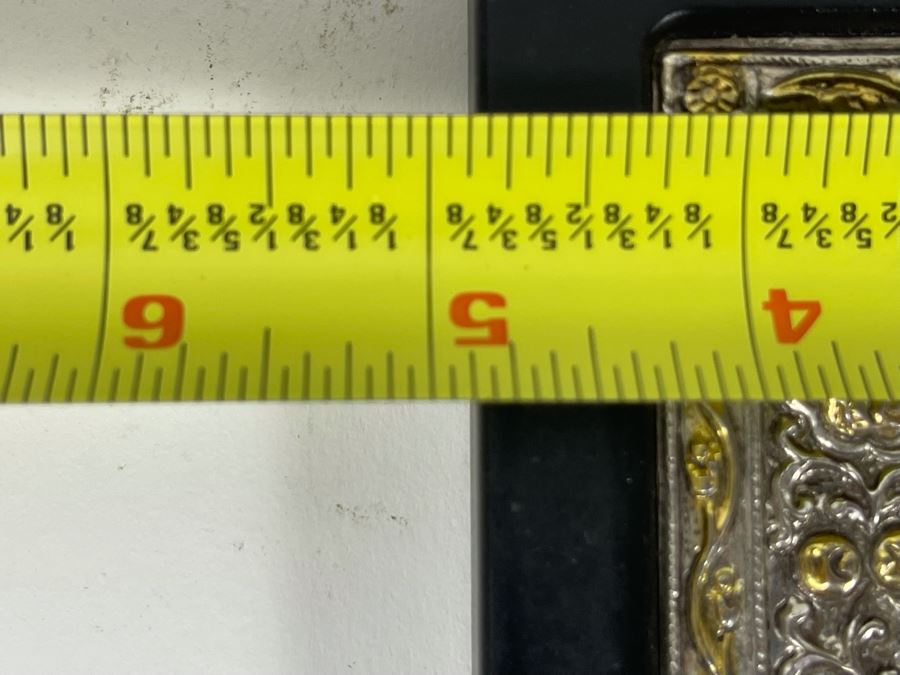 Copy Of An Old Byzantine Icon Worked On Canvas And Clad In 950 Sterling Silver 5 X 5.5 [Photo 8]