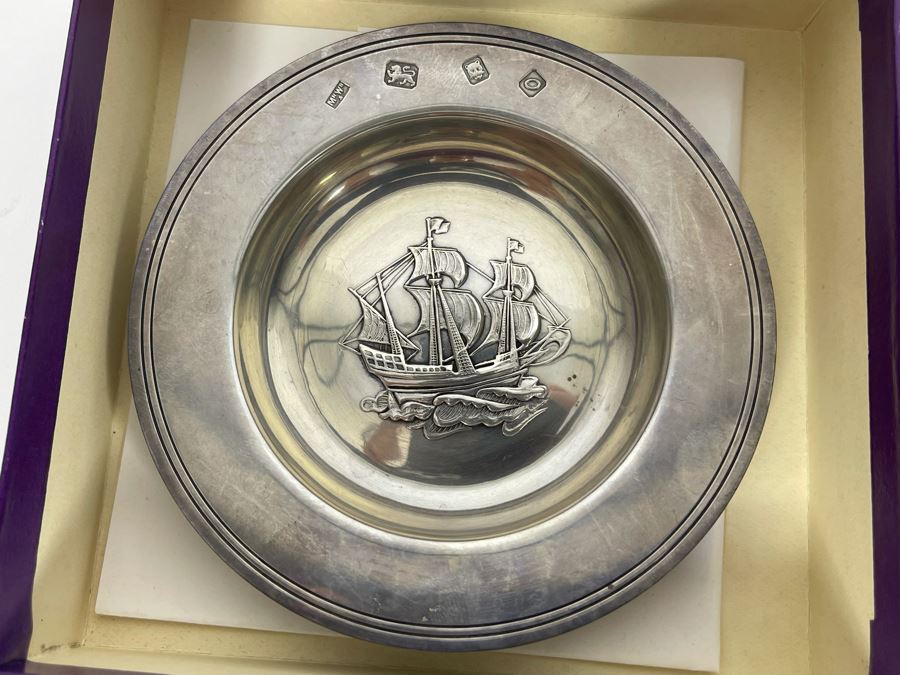 Sterling Silver English Armada Dish 72.1g [Photo 3]