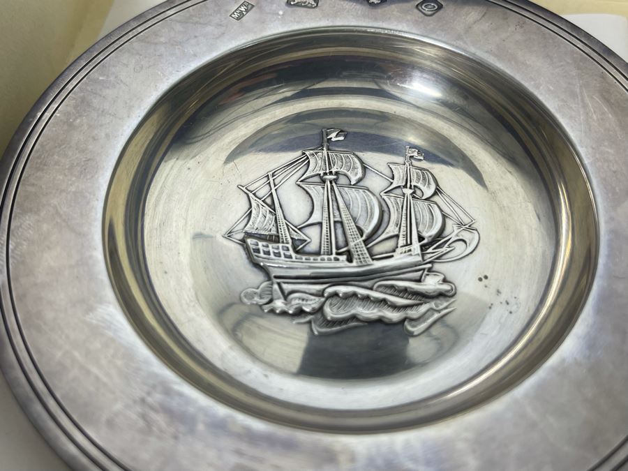 Sterling Silver English Armada Dish 72.1g [Photo 4]