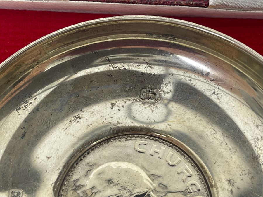 Sterling Silver English Dish With Coin 67.4g [Photo 6]