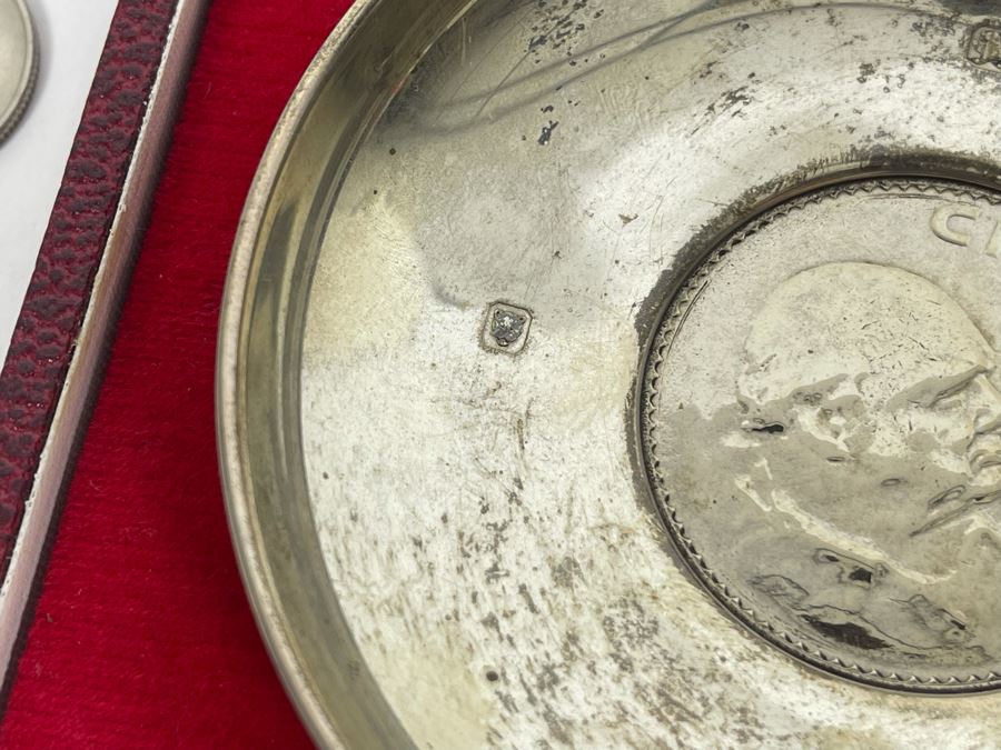Sterling Silver English Dish With Coin 67.4g [Photo 7]