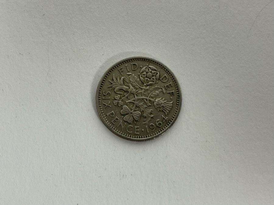 Marked English Sterling Silver Coin Case Purse With Six Pence English Coins 20g [Photo 14]